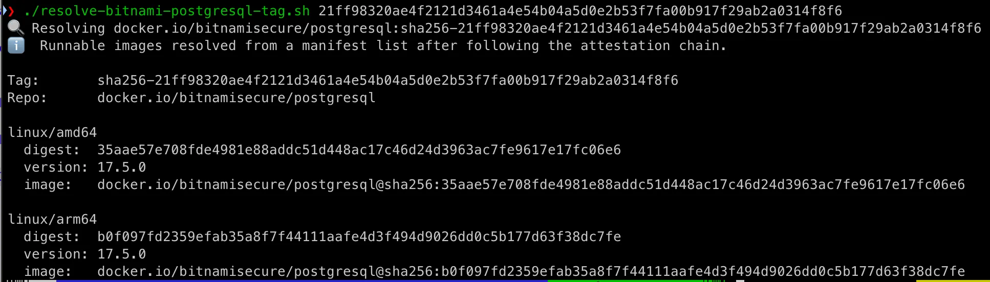Indirection chain: from OCI index / Notary signature through subject to manifest list, TAC bundle, or SLSA DSSE before you reach runnable image digests